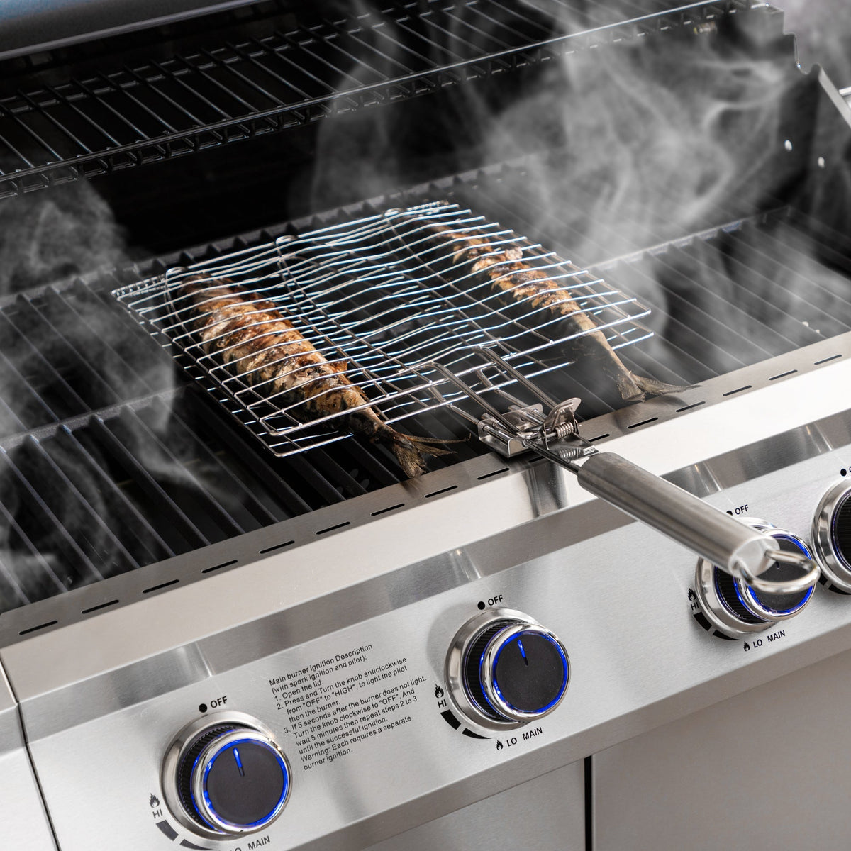 Stainless Steel BBQ Fish Grill Rack