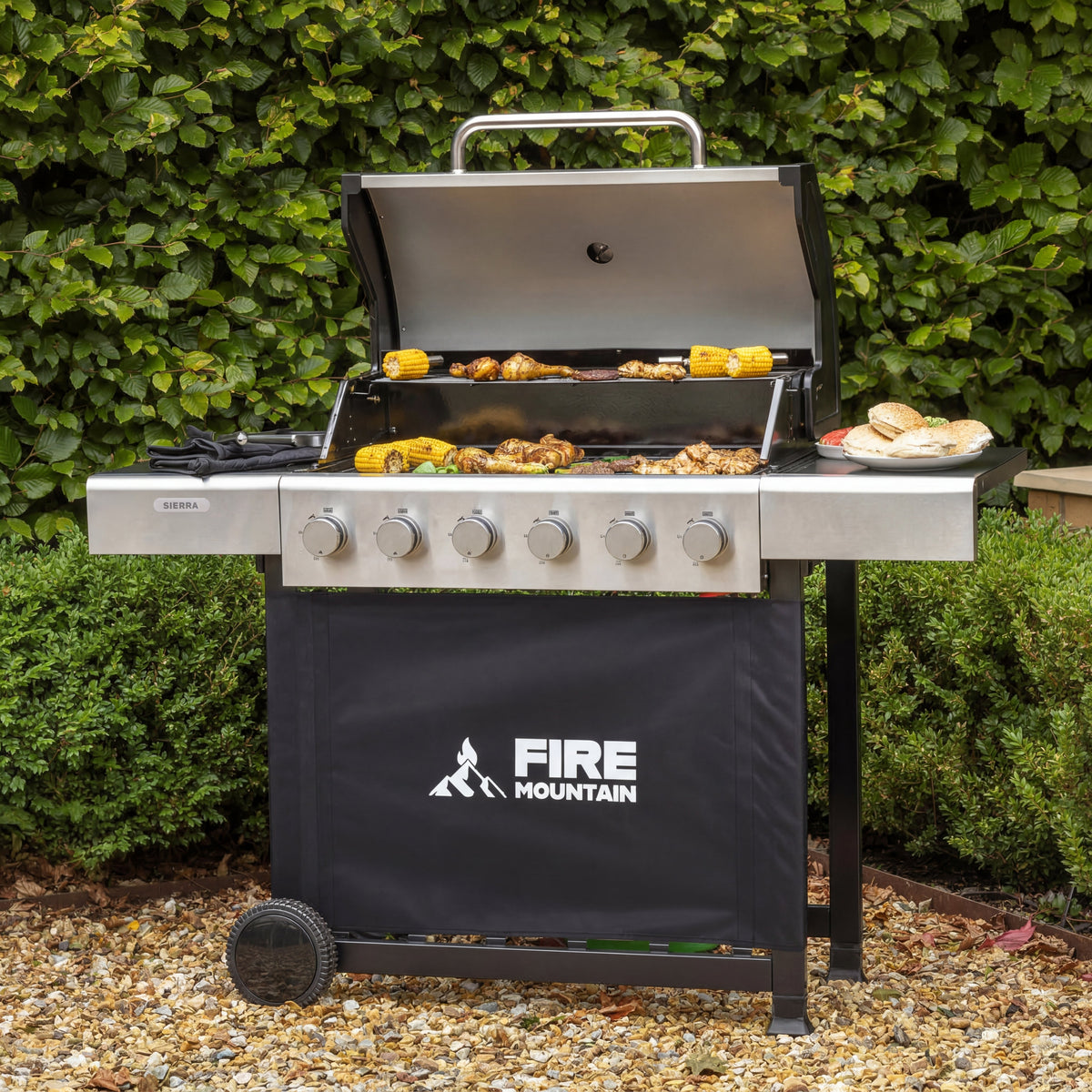Fire Mountain Sierra 6 Burner Stainless Steel Gas BBQ